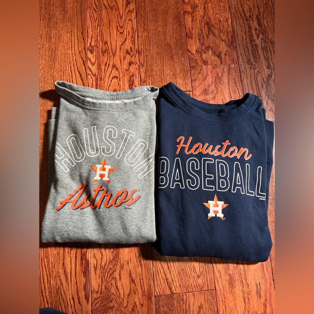 Genuine Merchandise Houston Astros Sweatshirt - Gray & Navy with Orange Accents